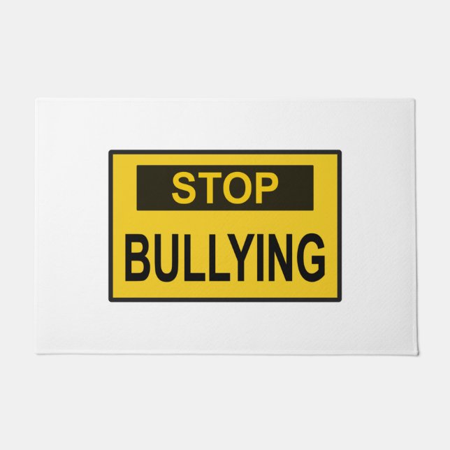 Stopp Bullying Sign Gelb Fußmatte (Vorderseite)