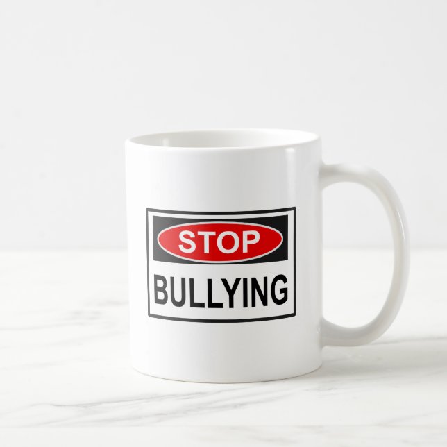 Stopp Bullying Sign red Kaffeetasse (Rechts)