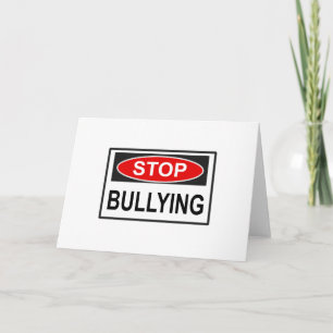 Stopp Bullying Sign red Karte