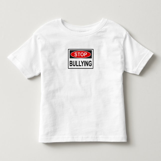 Stopp Bullying Sign red Kleinkind T-shirt (Vorderseite)