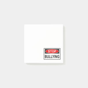 Stopp Bullying Sign red Post-it Klebezettel