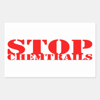 Stopp Chemtrails - Klebe Rechteckig Rechteckiger Aufkleber
