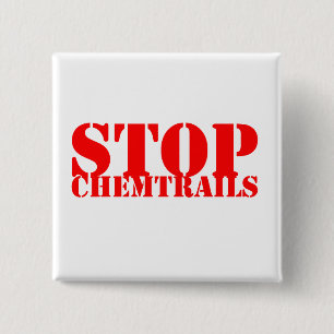 Stopp Chemtrails, Quadrater Botton - Button