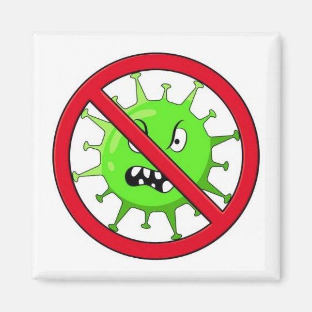 Stopp Coronavirus Magnet (Vorne)