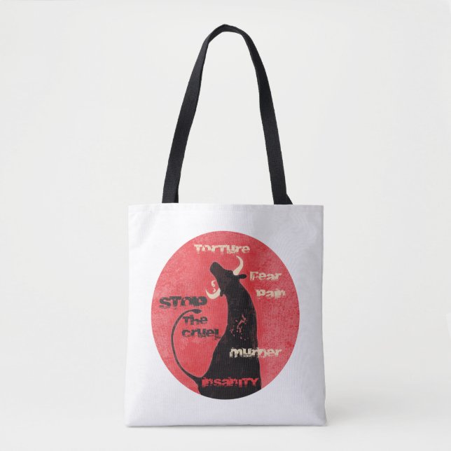 Stopp der Bullfights - Tote Tasche (Vorderseite)