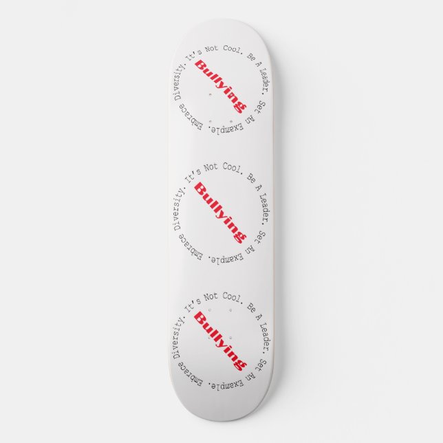 Stopp der Bullying-Kontur von Shirley Taylor Skateboard (Vorderseite)