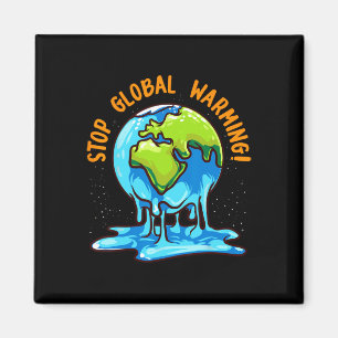 Stopp der globalen Erwärmung Klimawandel Earth Day Magnet