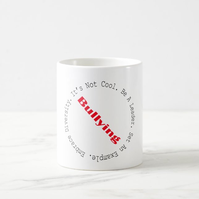 Stopp der Mobbing-Kontur Kaffeetasse (Mittel)