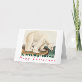 Stopp des Klimawandels Frohe Weihnachtspolarbeere Karte