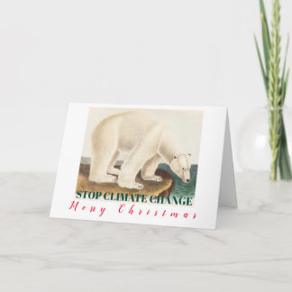 Stopp des Klimawandels Frohe Weihnachtspolarbeere Karte