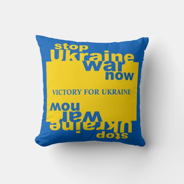 Stopp des ukrainischen Krieges Jetzt Flaggensieg f Kissen (Vorderseite)