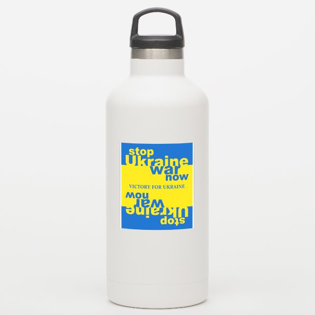 Stopp des ukrainischen Krieges Jetzt Sieg für die  Aufkleber (Wassserflasche)