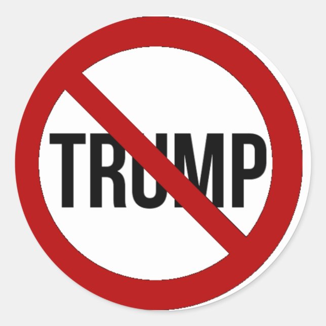 Stopp Donald Trump Anti-Trump 2016 Runder Aufkleber (Vorderseite)