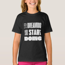 Stopp Dreaming Start Motivierend Typografie