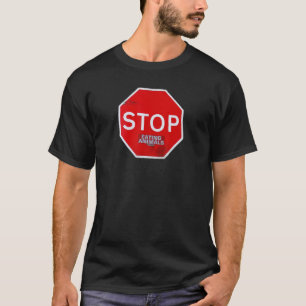 Stopp Eating Tiere Vegetarian Vegan Road Sign Sub T-Shirt