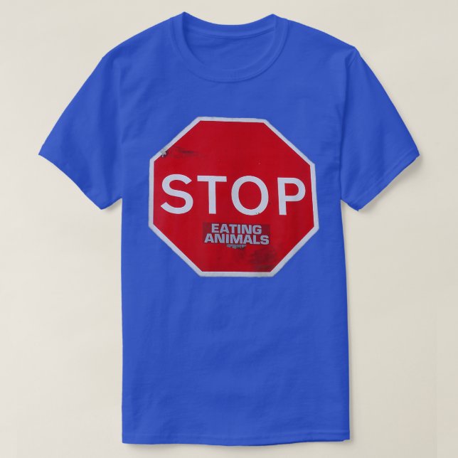 Stopp Eating Tiere Vegetarische vegane Straße Schi T-Shirt (Design vorne)