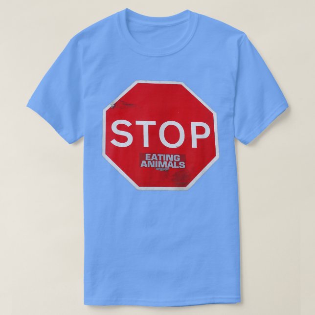 Stopp Eating Tiere Vegetarische vegane Straße Schi T-Shirt (Design vorne)