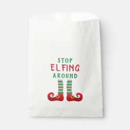 Stopp Elfing Around Funny Christmas Sprichwort Gre Geschenktütchen