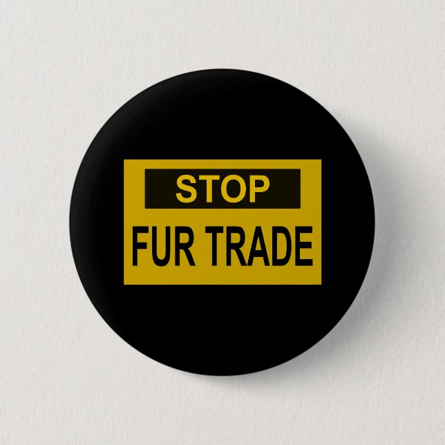 Stopp Femtrade Zeichen gelb Button (Vorderseite)