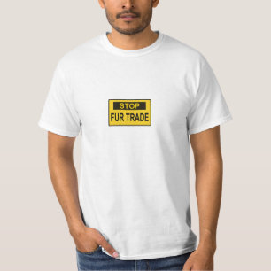 Stopp Femtrade Zeichen gelb T-Shirt