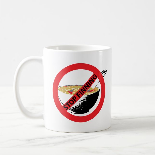 STOPP FINNING SHARKS KAFFEETASSE (Links)