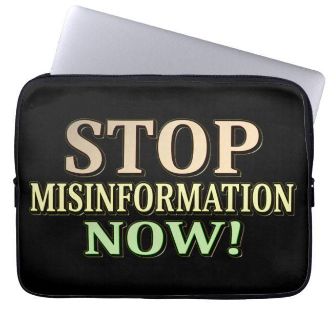 "STOPP FISINFORMATION" Niedliches Design. Jetzt ka Laptopschutzhülle (Vorderseite)