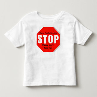 Stopp Food Allergien Kinderhemd Kleinkind T-shirt