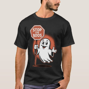 Stopp für Boos Halloween Ghost Crossguard T-Shirt