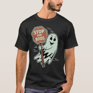 Stopp für Boos Halloween Ghost Trunk oder Leckerei T-Shirt