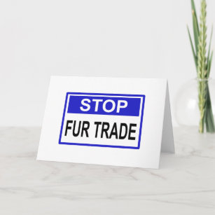 Stopp Fur Trade Blue Schild Karte