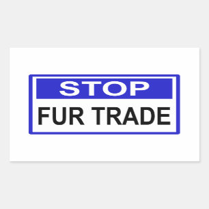 Stopp Fur Trade Blue Schild Rechteckiger Aufkleber