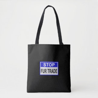 Stopp Fur Trade Blue Schild Tasche