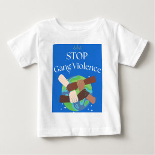 Stopp Gang Gewalt Hands verstrickt Baby T-shirt