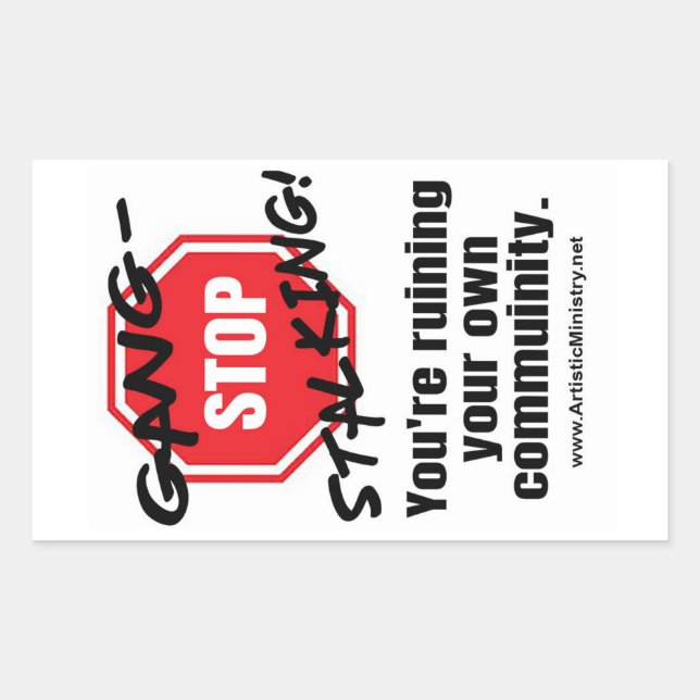 STOPP GANG STAKLING STICKER (Vorderseite)