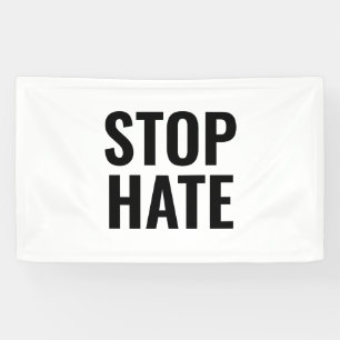 Stopp Hass, Schwarz-weiß Banner