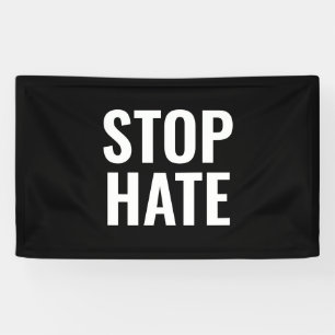 Stopp Hass, Schwarz-weißes Banner