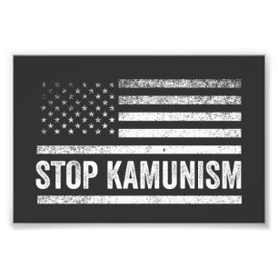 Stopp Kamunism Harris Walz 2024 Comrade Kamala Fotodruck