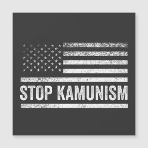 Stopp Kamunism Harris Walz 2024 Trump Vance Flag Magnetkarte