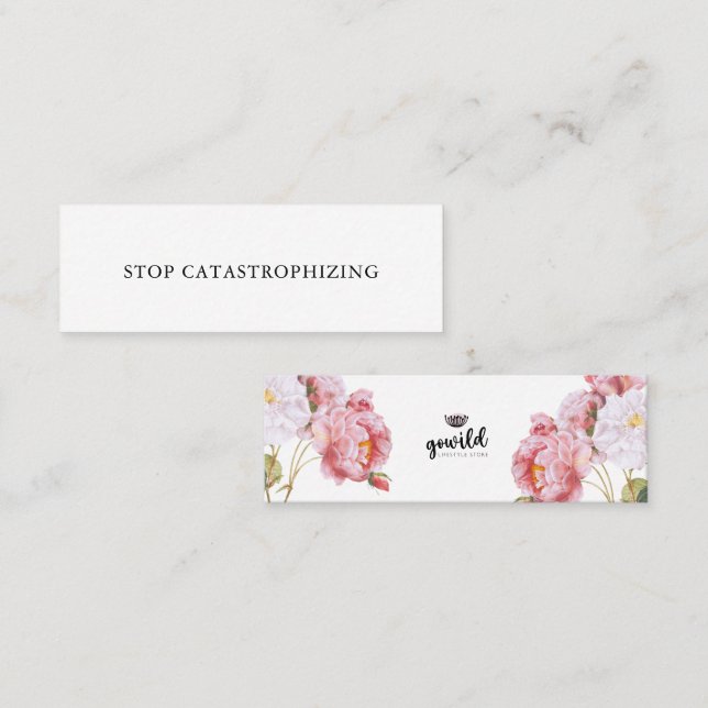 STOPP KATASTROPHIZING Self Talk Mini Card Nr. 7 Visitenkarte (Vorne/Hinten)