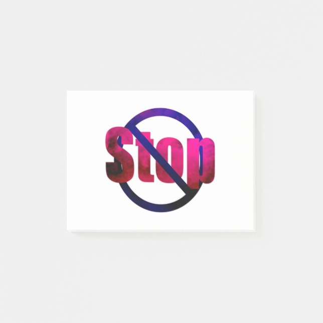 Stopp Post-it Klebezettel (Vorderseite)