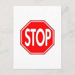 Stopp Postkarte
