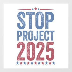 Stopp Project 2025 Trump Harris American Patroitic Fensteraufkleber