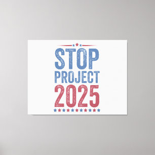 Stopp Project 2025 Trump Harris American Patroitic Leinwanddruck