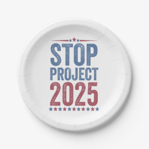 Stopp Project 2025 Trump Harris American Patroitic Pappteller
