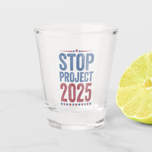 Stopp Project 2025 Trump Harris American Patroitic Schnapsglas