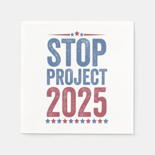 Stopp Project 2025 Trump Harris American Patroitic Serviette