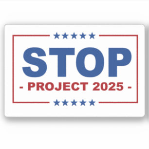 STOPP-PROJEKT 2025 AUFKLEBER