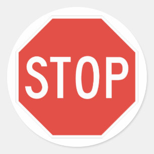 Stopp Runder Aufkleber