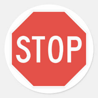 Stopp Runder Aufkleber