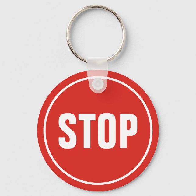 STOPP-Schlüsselanhänger Schlüsselanhänger (Vorderseite)